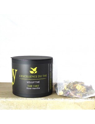 thé vert bio à la rose et menthe