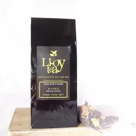 Paquet de thé noir Li-Oy Tea BIO, avec rooibos abricot-vanille, sans théine