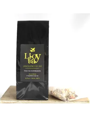 Sachet de thé noir “Lioy tea” de rooibos bio, enrichi de gingembre-épices, idéal pour l'immunité
