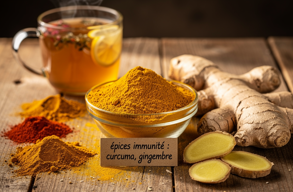 Racines fraîches de curcuma et gingembre sur fond blanc