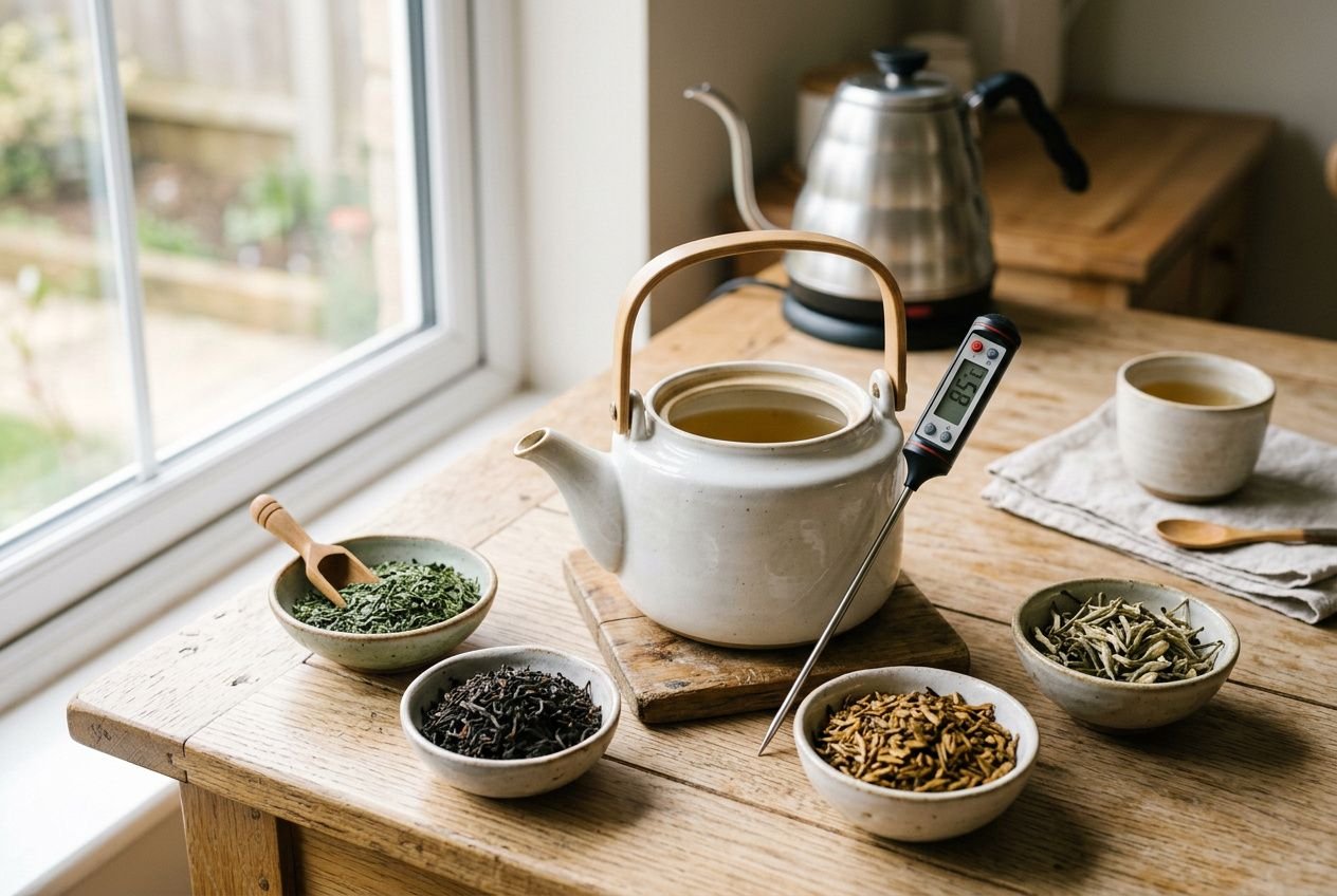 Température infusion thé : guide complet par type de thé
